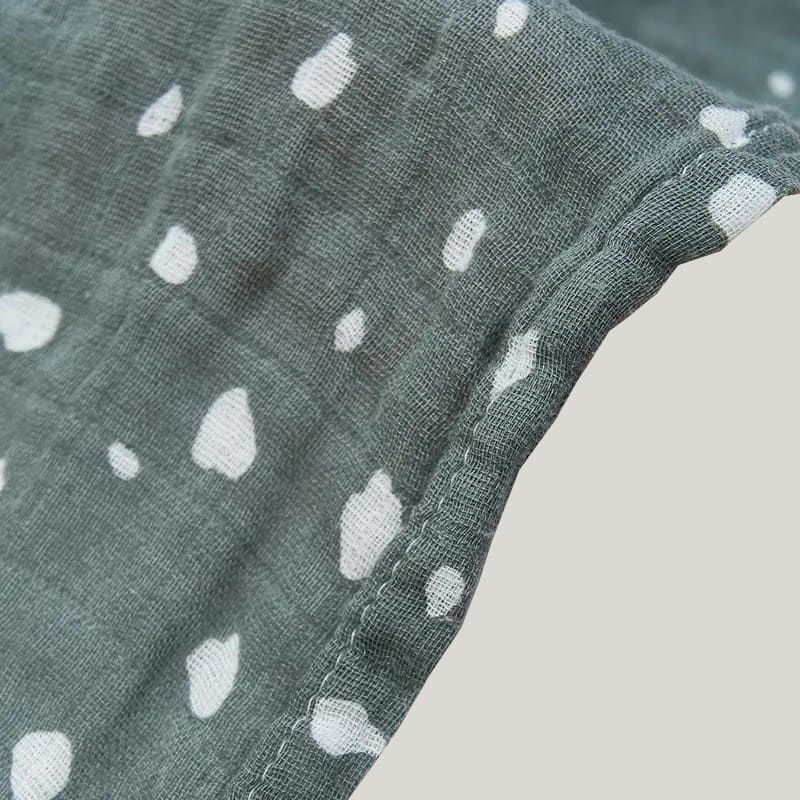 Skin-Friendly Breathable Newborn Swaddle Cotton Comfy Muslin Nursery Blankets With Polka Dot Pattern