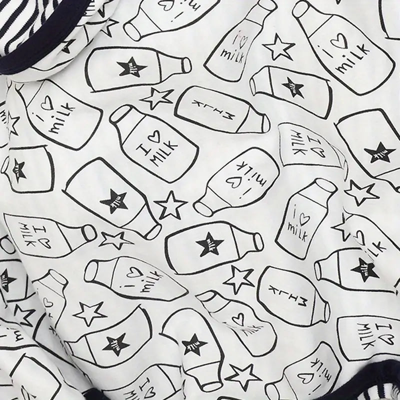 Double-Sided Bamboo Fiber Newborn Blanket Swaddle Comfy Muslin Nursery Blankets With Bottle Pattern