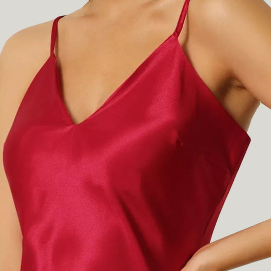 Elegant Classic Women'S Suspender Silk Camisole Nightdress