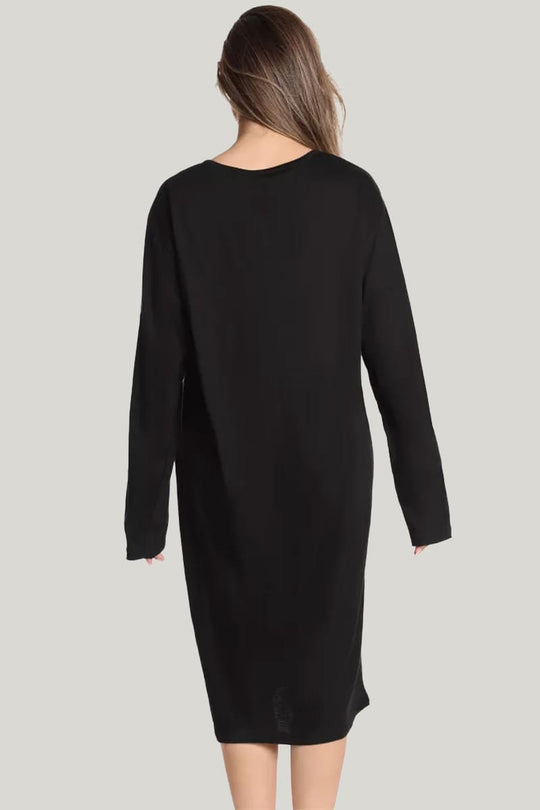 Soft And Comfortable Home Long-Sleeved Nightdress With Heart Pattern