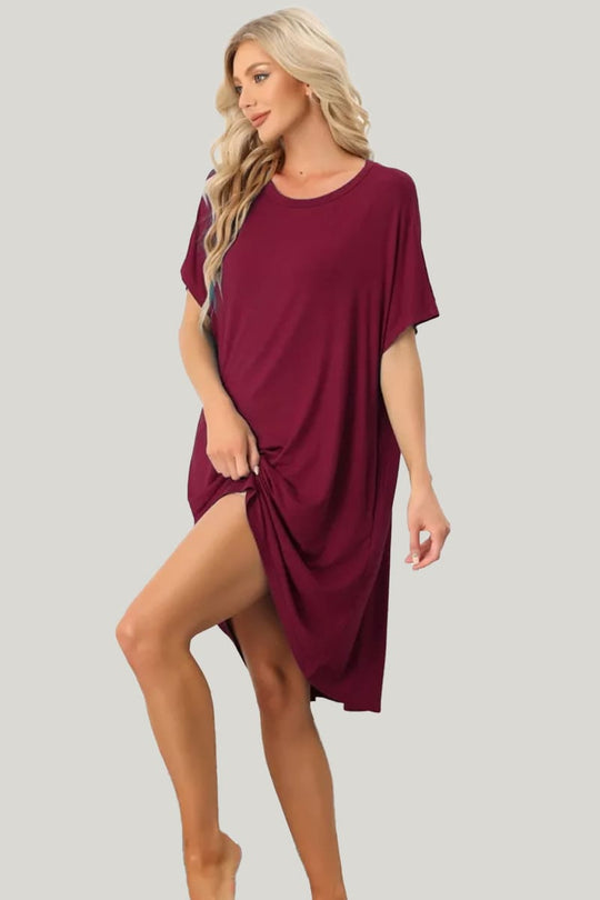 Loose And Comfortable Women'S Home Nightgown, Bamboo Fiber Nightgown