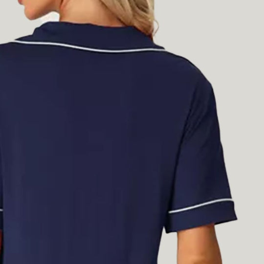 Soft And Comfortable Long-Sleeved Women'S Raglan Nightgown