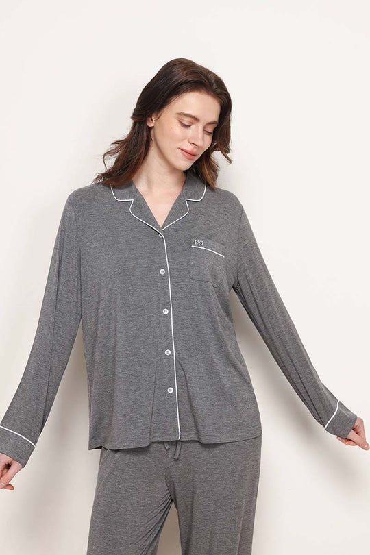 Private Label Piped Pj Sets,Bulk Lyocell Nighty Manufacturer