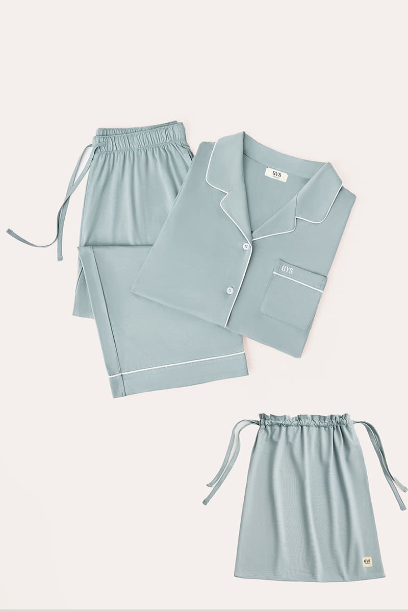 Custom Piping Bamboo Pyjama,Bulk Nighty Manufacturer