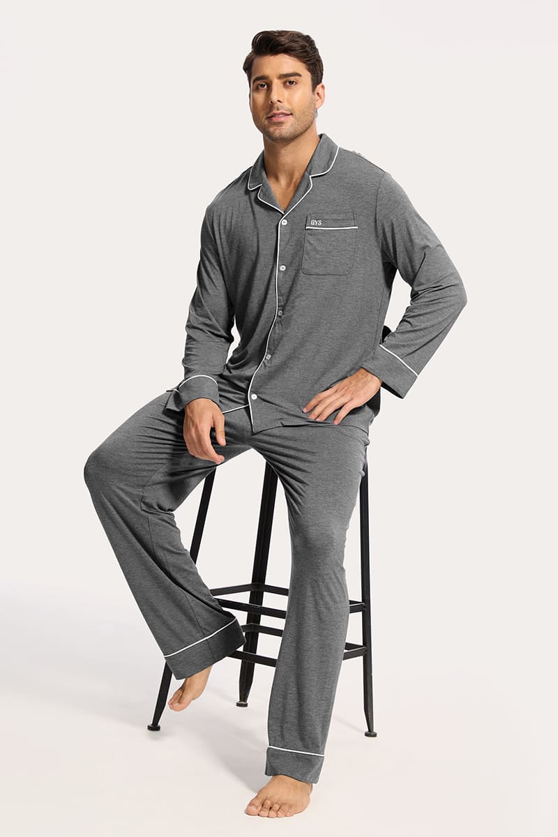 Custom Piping Bamboo Pyjama,Bulk Nighty Supplier