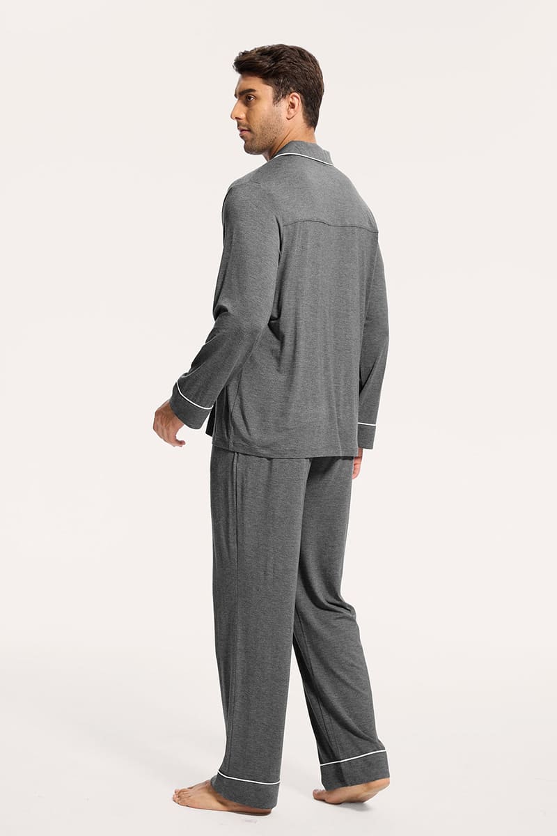 Custom Piping Bamboo Pyjama,Bulk Nighty Supplier-2616830070