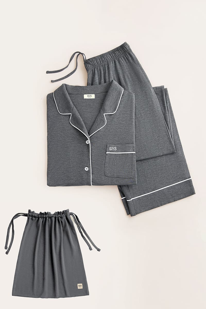 Custom Piping Bamboo Pyjama,Bulk Nighty Supplier
