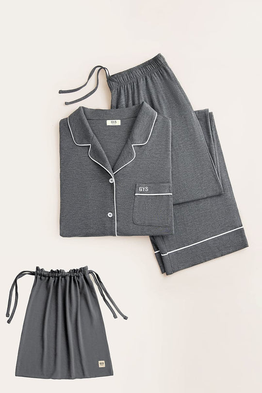 Custom Piping Bamboo Pyjama,Bulk Nighty Supplier
