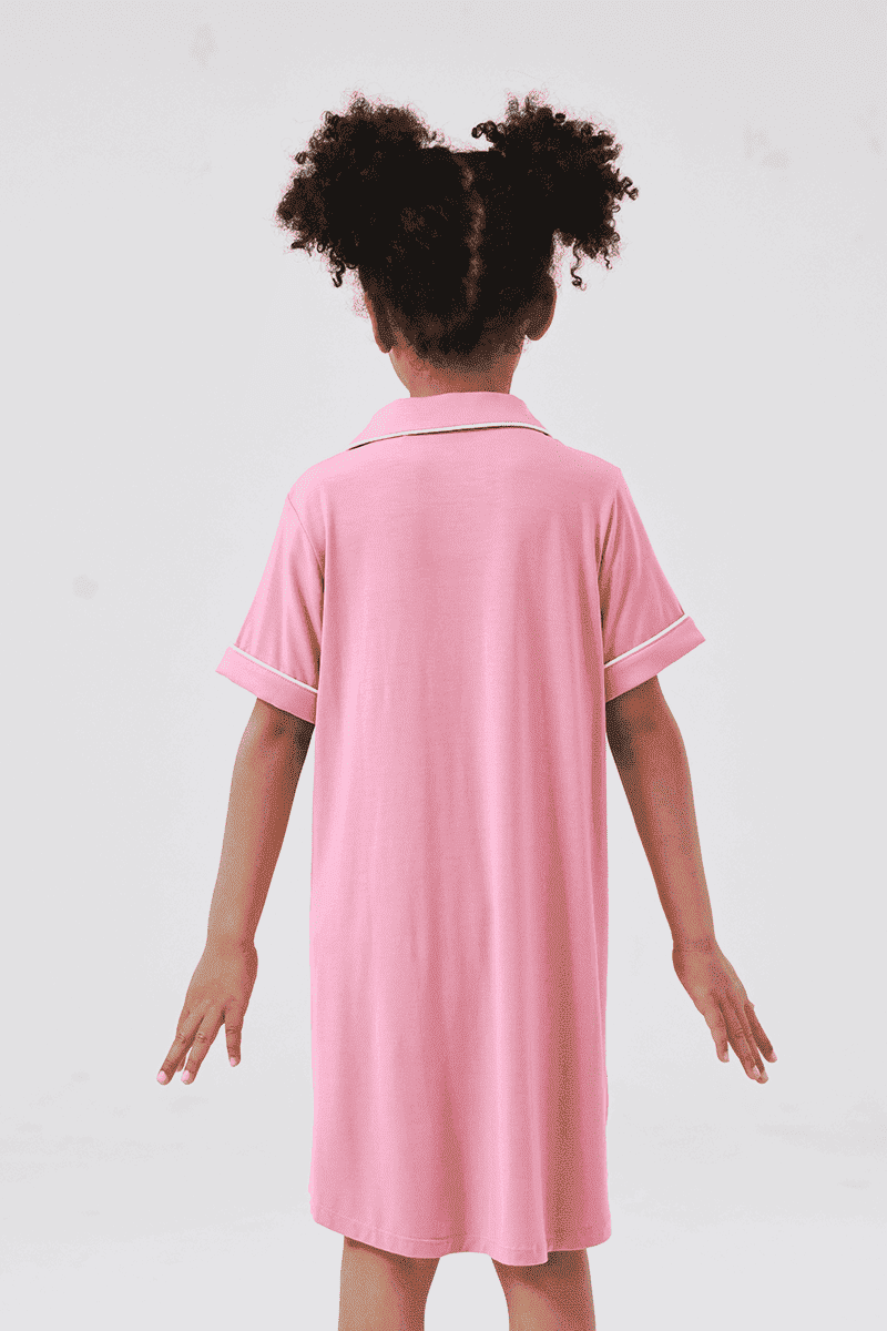 Custom Plain Kids Bamboo Sleepshirt Nightshirt Manufacturer-2416520372