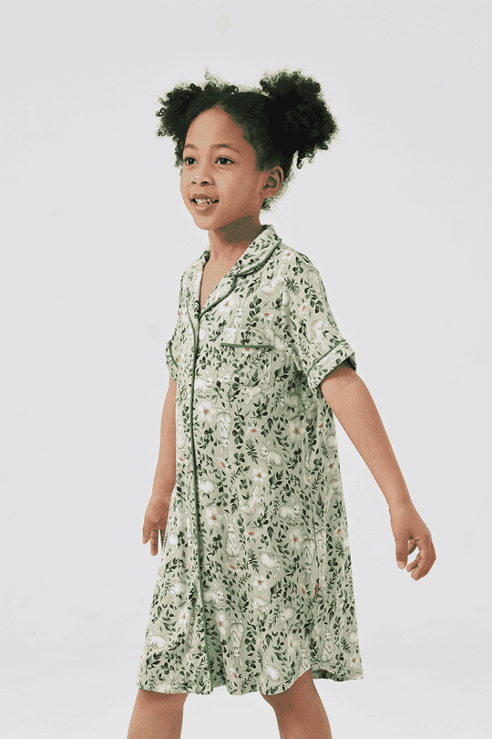 Custom Printed Kids Bamboo Sleepshirt Nightshirt Manufacturer-2416520372