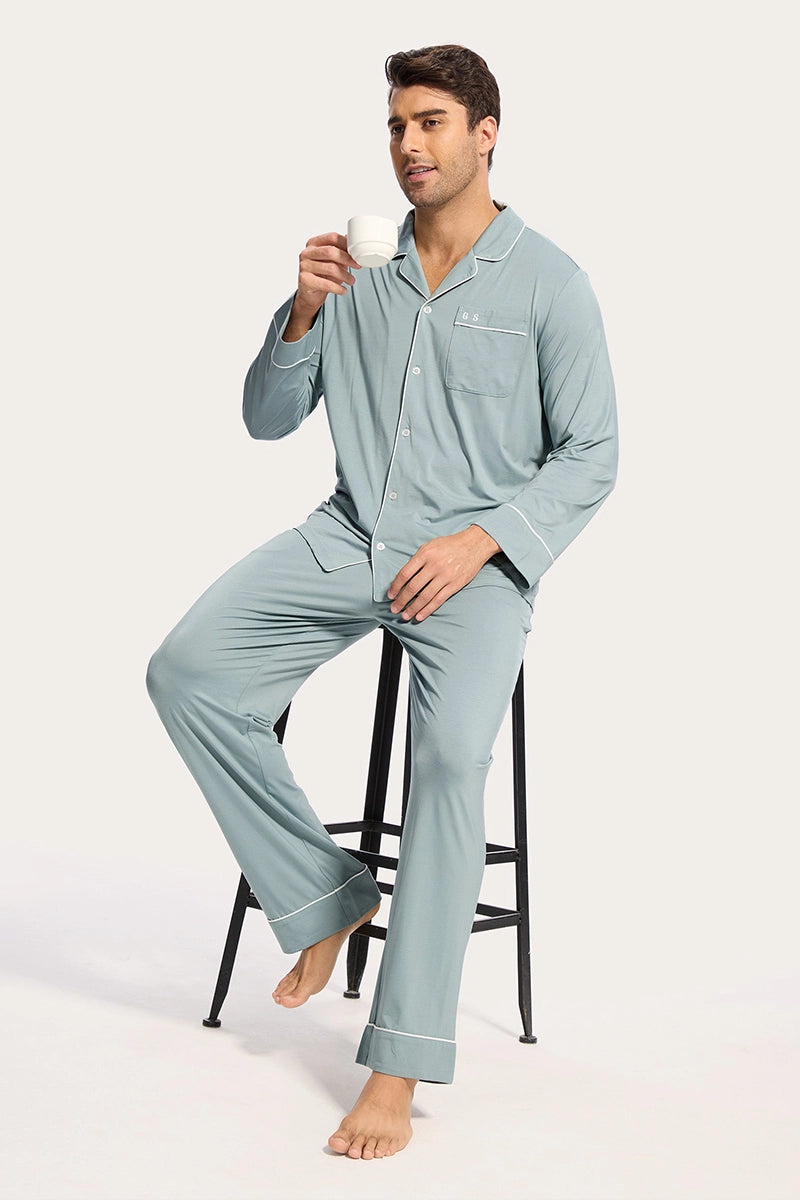 Custom Piping Bamboo Pyjama,Bulk Nighty Manufacturer-2616830070