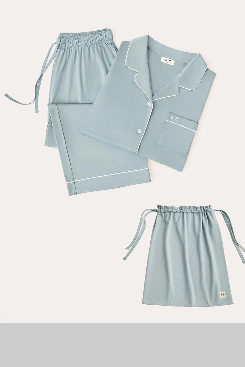 Custom Piping Bamboo Pyjama,Bulk Nighty Manufacturer-2616830070