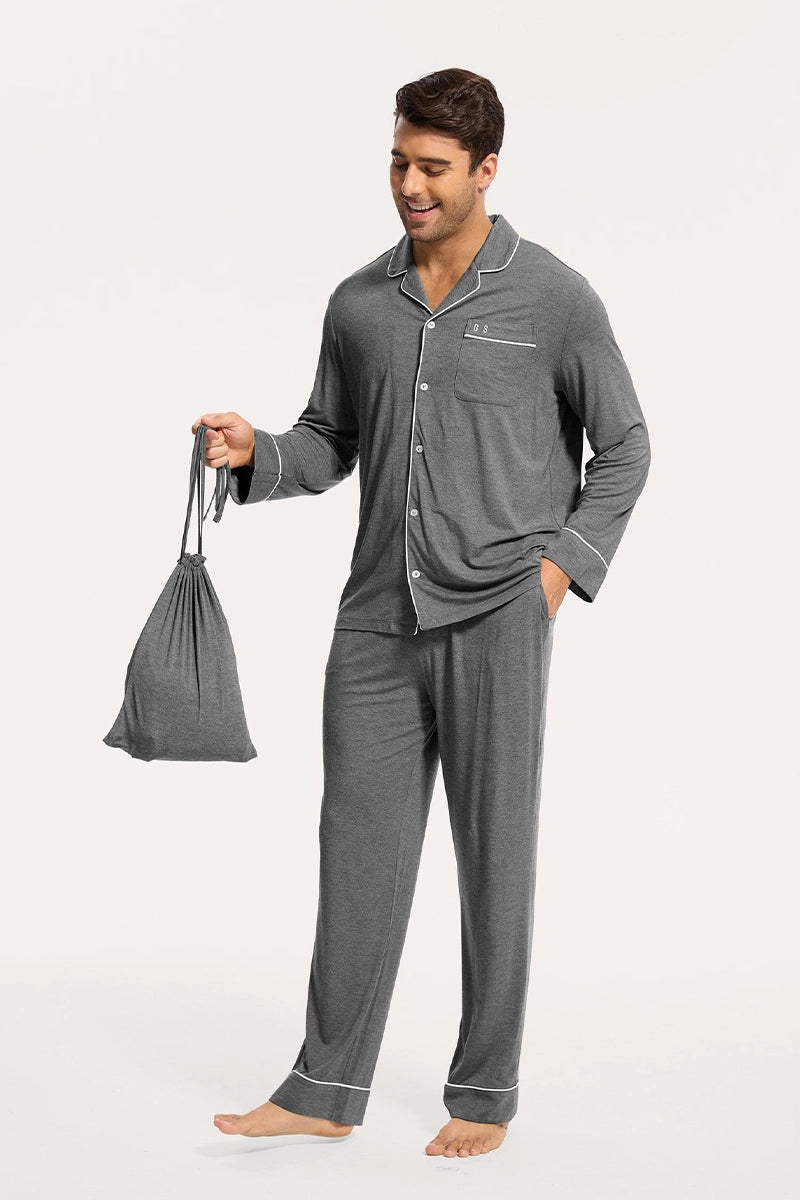 Custom Piping Bamboo Pyjama,Bulk Nighty Supplier