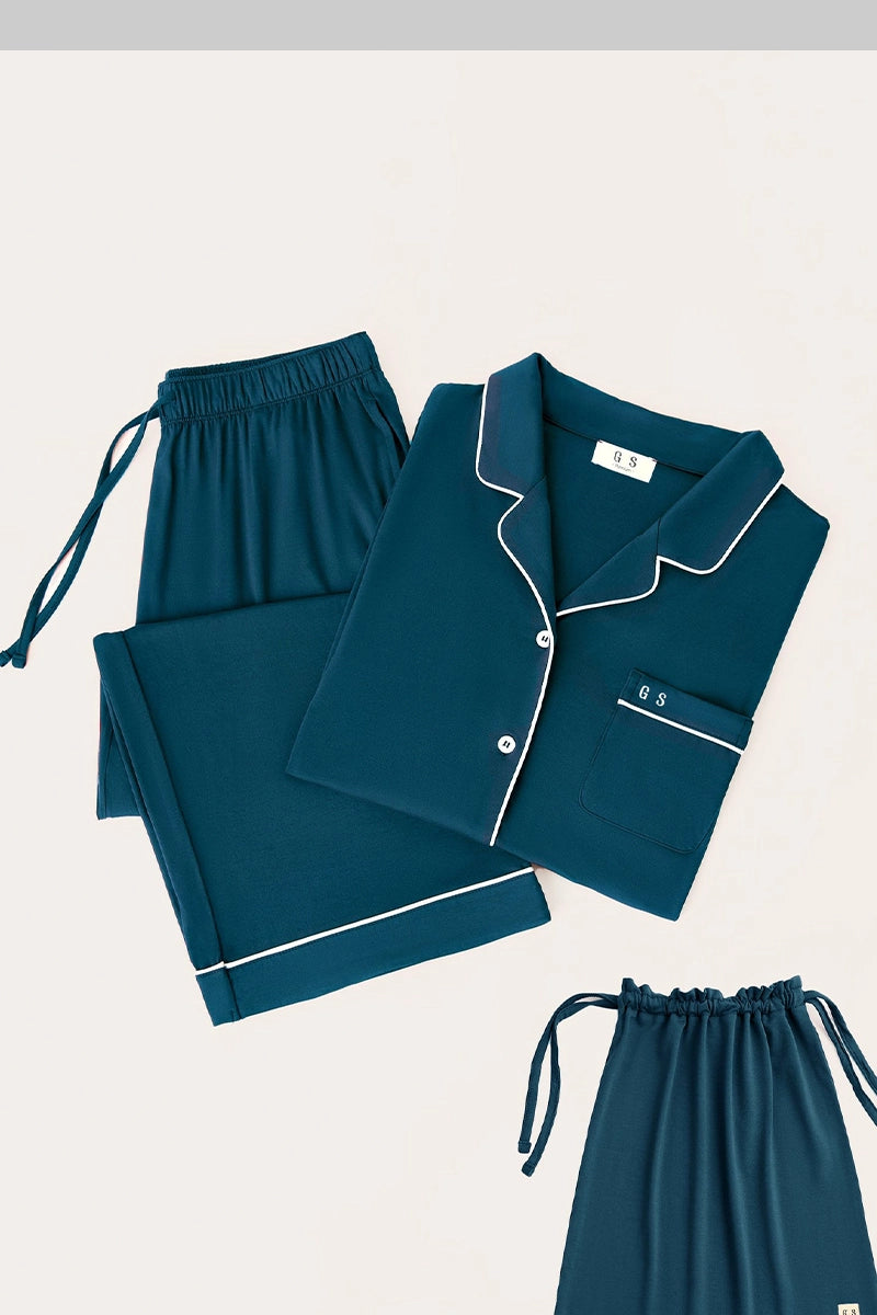 Custom Piping Bamboo Sleepwear,Bulk Nighty Supplier-2616830070