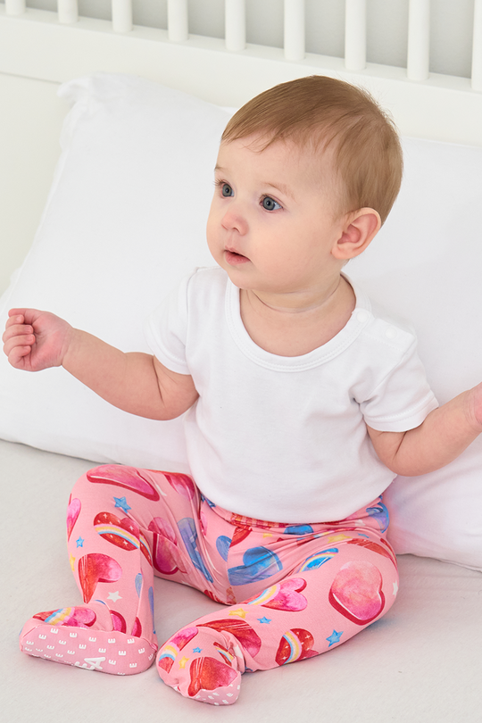 Customized Baby Bamboo T-Shirt, Footed Pajama Pants-2416520327