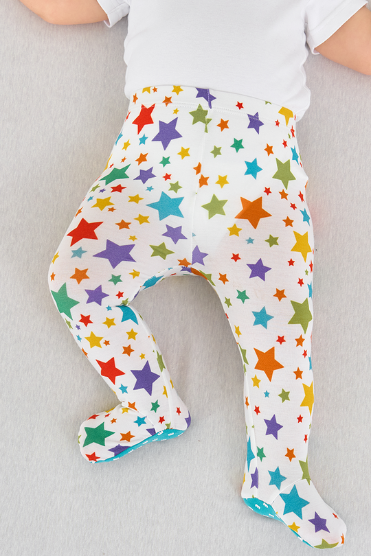 Customized Baby Bamboo T-Shirt, Footed Pajama Pants-2416520327