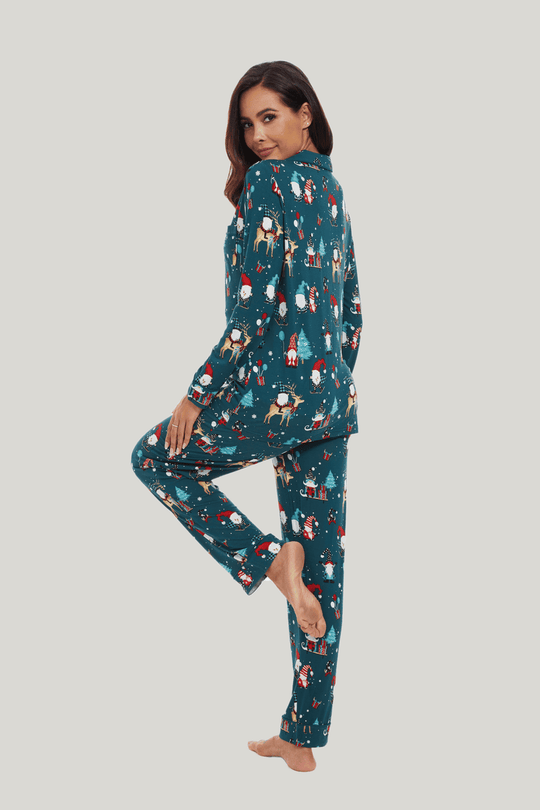 Customized Bamboo Spandex Women'S Christmas Printed Pjs Factories-180320028