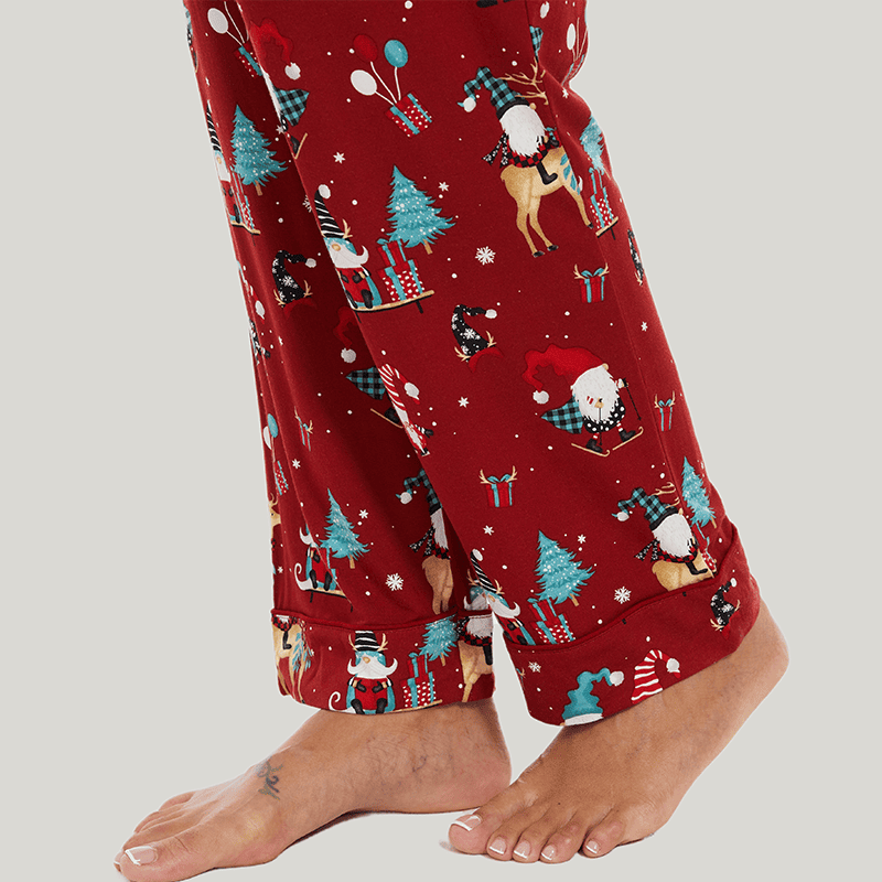 Customized Bamboo Spandex Women'S Christmas Printed Pjs Factories-180320028