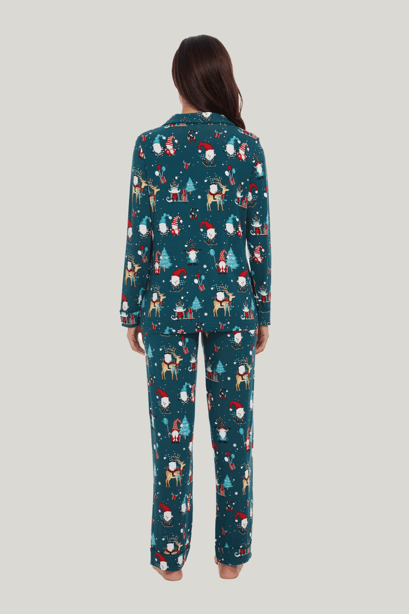 Customized Bamboo Spandex Women'S Christmas Printed Pjs Factories-180320028