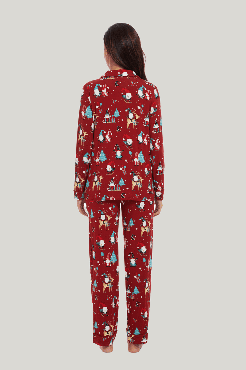 Customized Bamboo Spandex Women'S Christmas Printed Pjs Factories-180320028