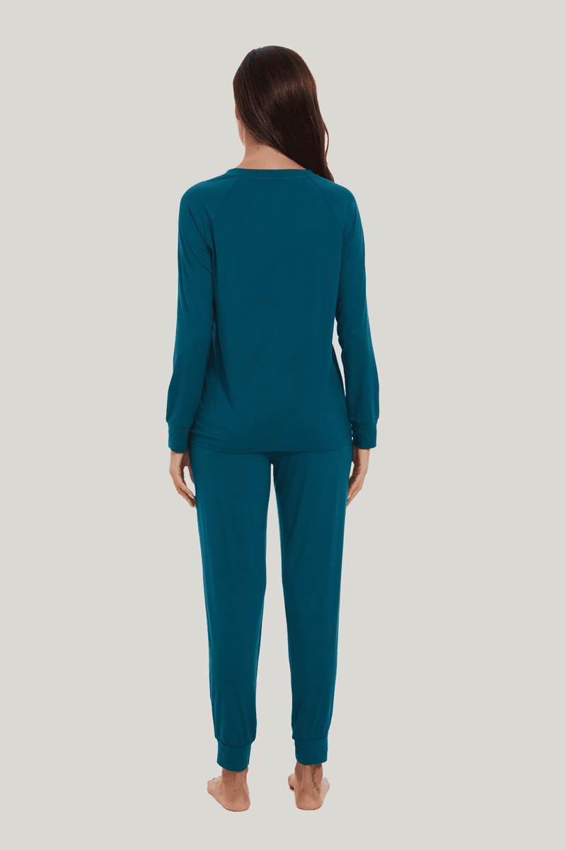 Customized Bamboo Spandex Women'S Long Sleeve Long Pants Loungewear Factories-2411820018