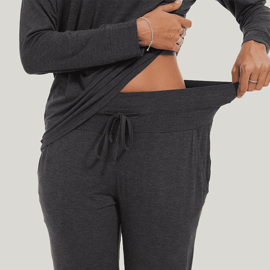 Customized Bamboo Spandex Women'S Long Sleeve Long Pants Loungewear Factories-2411820018