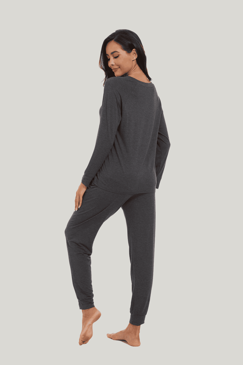 Customized Bamboo Spandex Women'S Long Sleeve Long Pants Loungewear Factories-2411820018