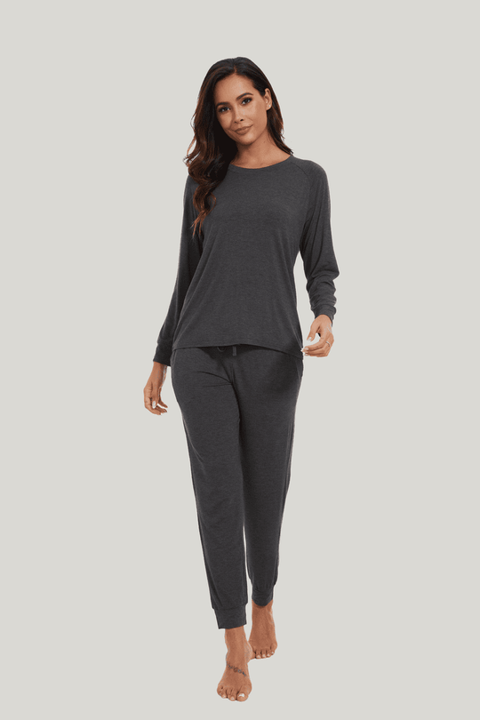 Customized Bamboo Spandex Women'S Long Sleeve Long Pants Loungewear Factories-2411820018