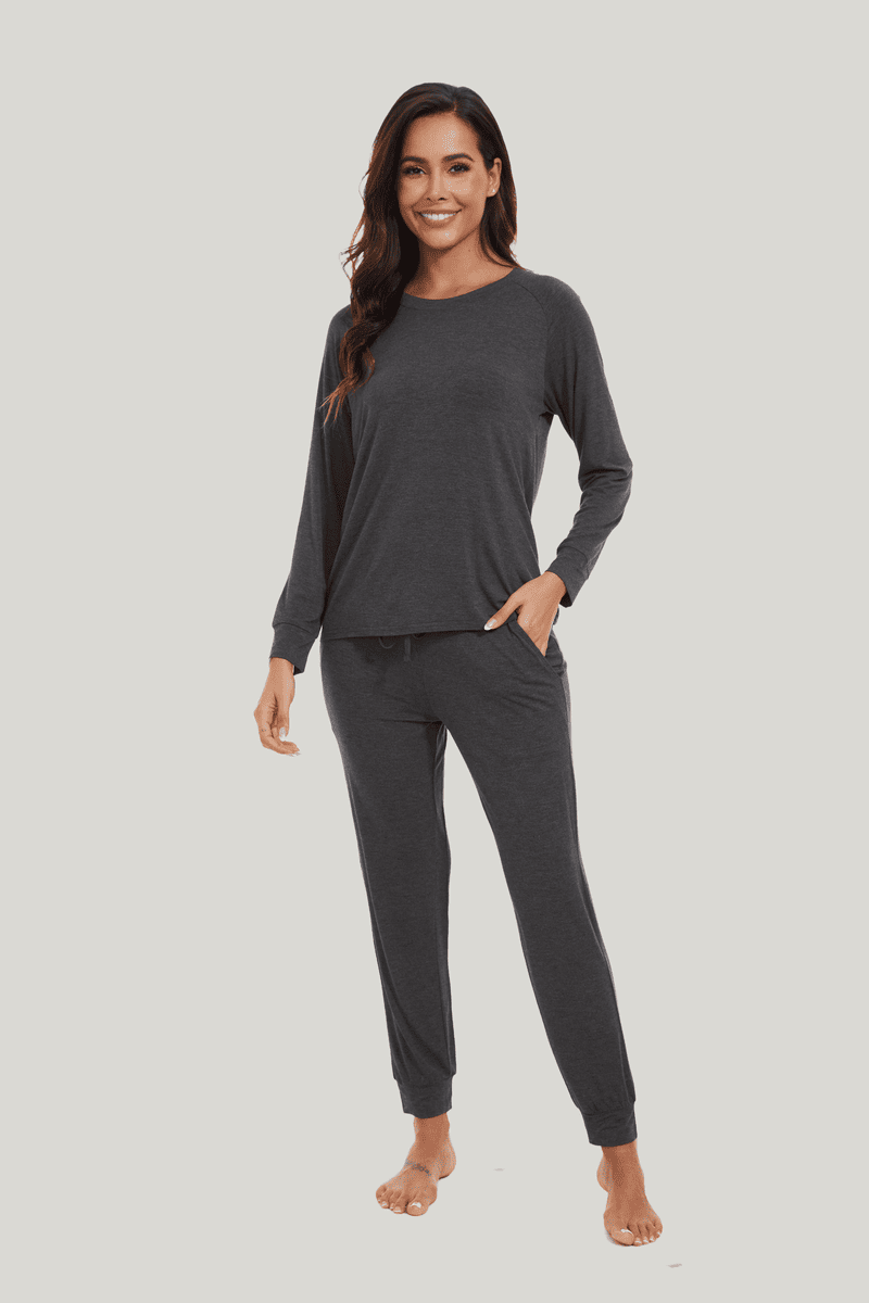 Customized Bamboo Spandex Women'S Long Sleeve Long Pants Loungewear Factories