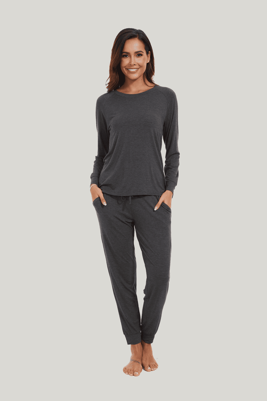 Customized Bamboo Spandex Women'S Long Sleeve Long Pants Loungewear Factories-2411820018