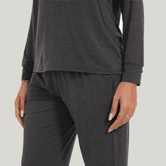 Customized Bamboo Spandex Women'S Long Sleeve Long Pants Loungewear Factories-2411820018