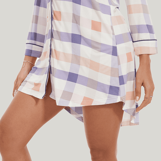 Customized Bamboo Spandex Women'S Long Sleeve Nightshirt Factories-21145013