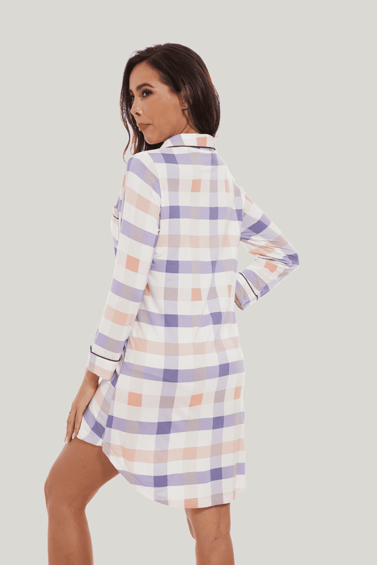 Customized Bamboo Spandex Women'S Long Sleeve Nightshirt Factories-21145013