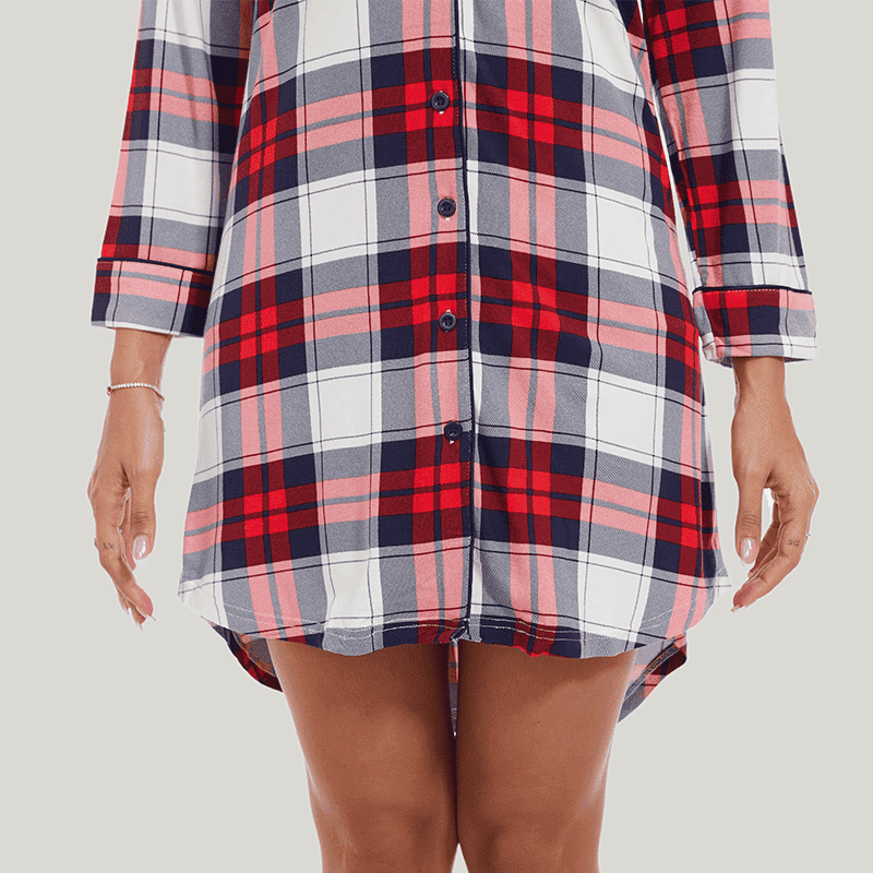 Customized Bamboo Spandex Women'S Long Sleeve Nightshirt Factories-21145013