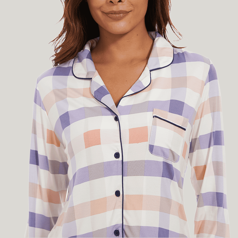 Customized Bamboo Spandex Women'S Long Sleeve Nightshirt Factories-21145013