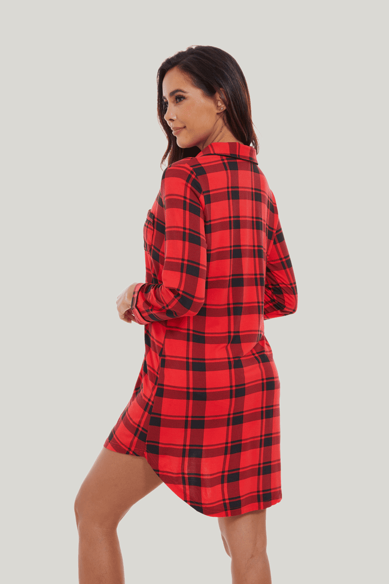 Customized Bamboo Spandex Women'S Long Sleeve Nightshirt Factories-21145013