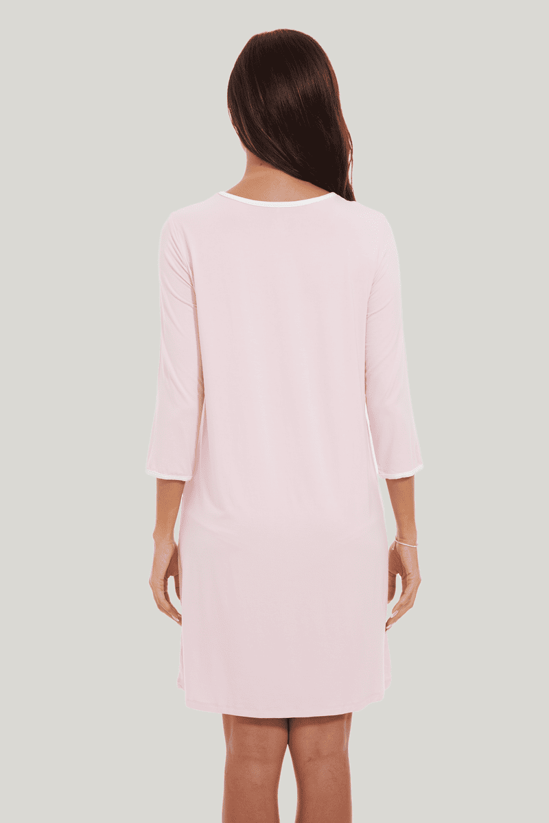 Customized Bamboo Spandex Women'S Mid-Sleeve Nightdress Factories-2311820288