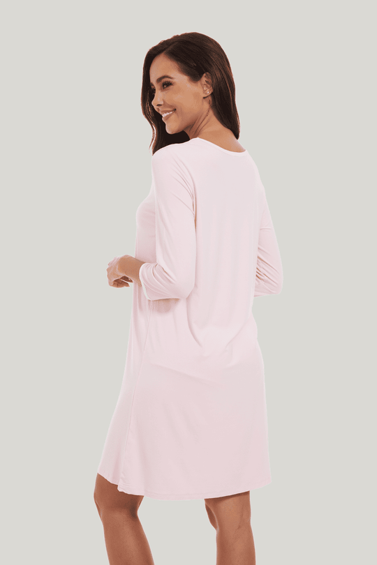 Customized Bamboo Spandex Women'S Mid-Sleeve Nightdress Factories-2311820288