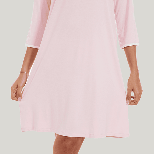 Customized Bamboo Spandex Women'S Mid-Sleeve Nightdress Factories-2311820288