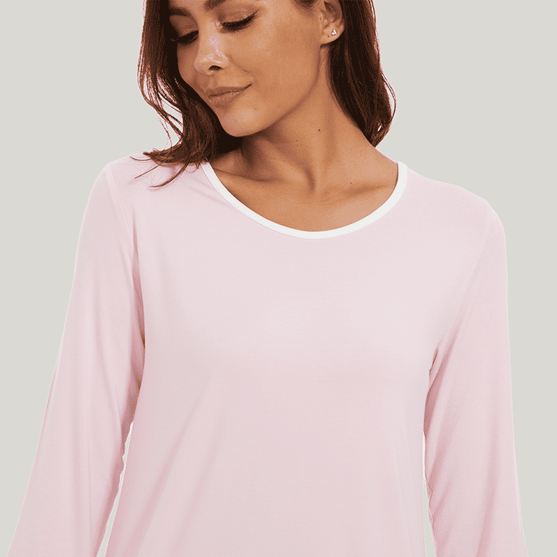 Customized Bamboo Spandex Women'S Mid-Sleeve Nightdress Factories-2311820288