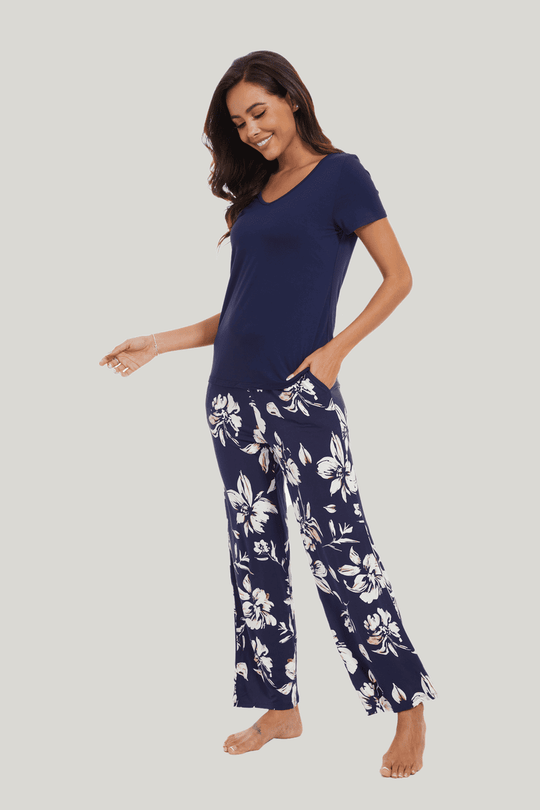 Customized Bamboo Spandex Women'S Printed Pajama Pants Factories-2211820012