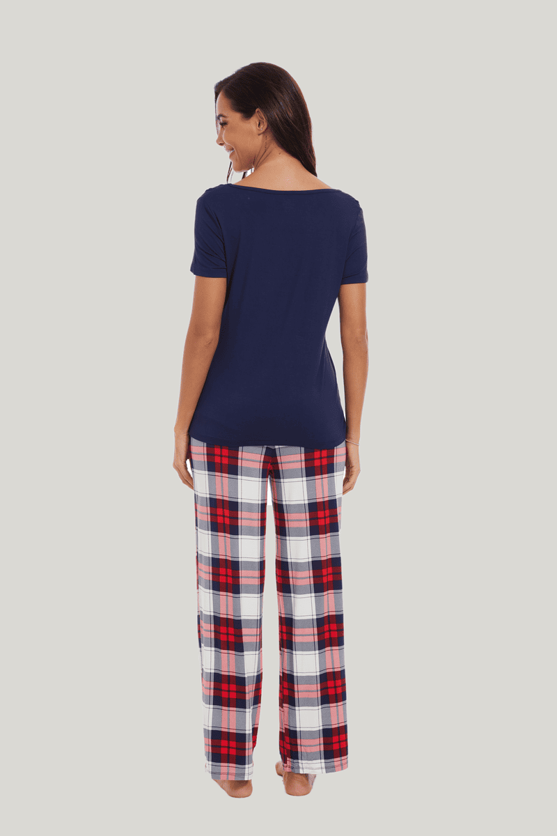 Customized Bamboo Spandex Women'S Plaid Pajama Bottoms Factories-2211820012