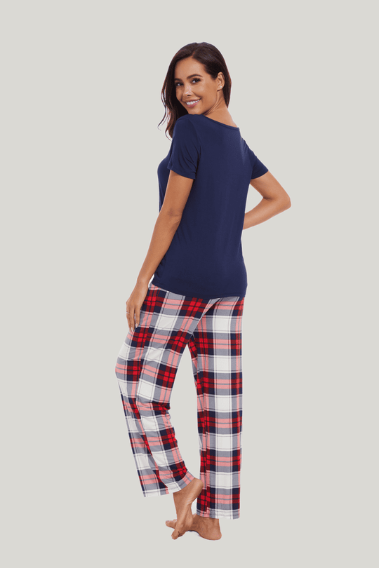 Customized Bamboo Spandex Women'S Plaid Pajama Bottoms Factories-2211820012