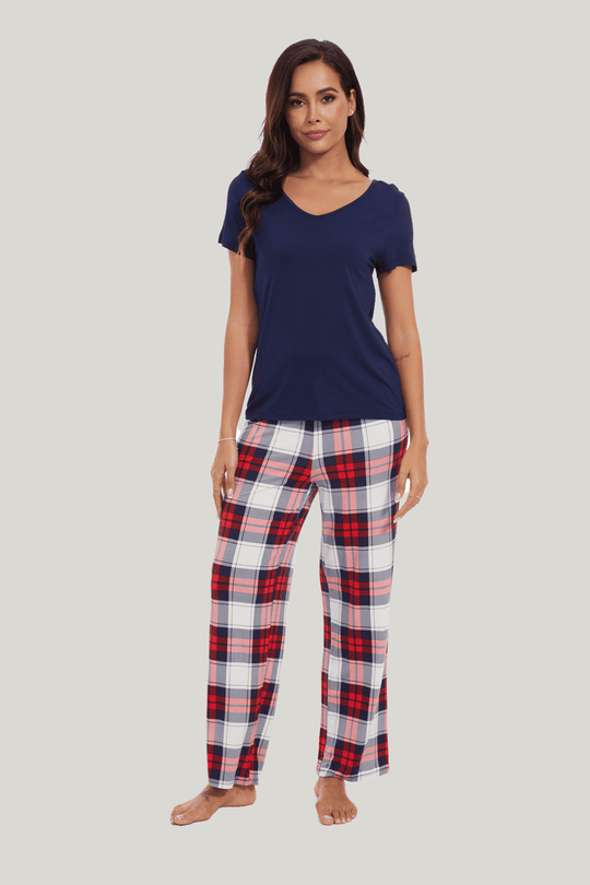 Customized Bamboo Spandex Women'S Plaid Pajama Bottoms Factories
