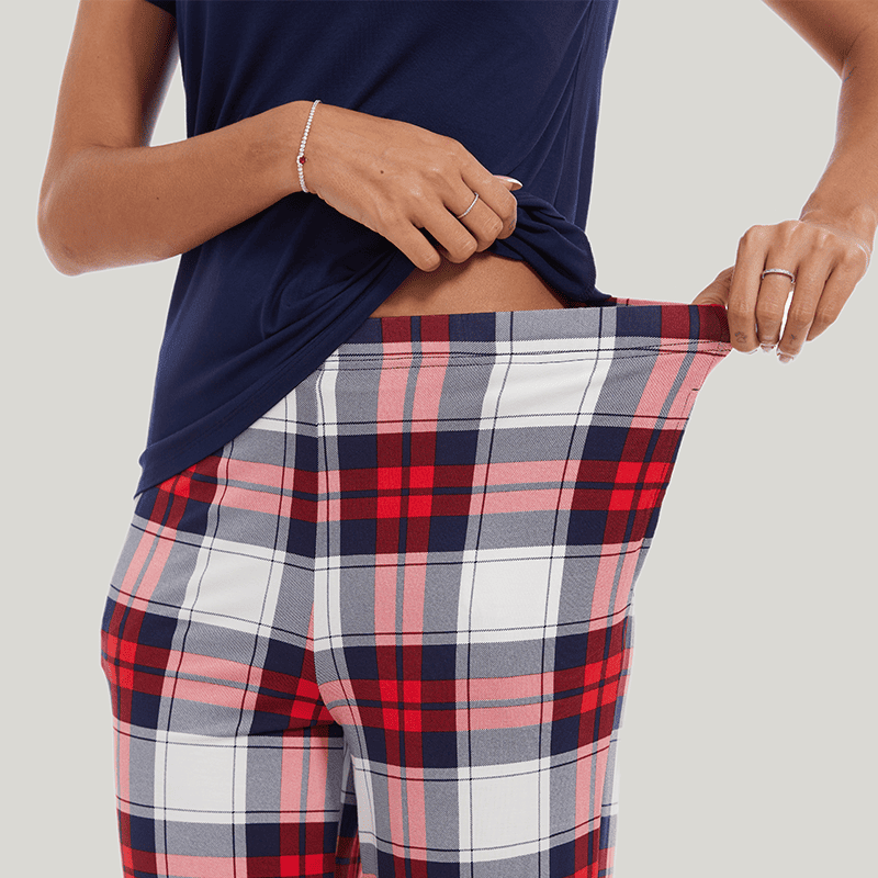 Customized Bamboo Spandex Women'S Plaid Pajama Bottoms Factories-2211820012