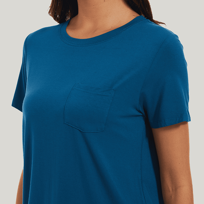 Customized Bamboo Spandex Women'S Short Sleeve Long Pants Loungewear Factories-2411820107