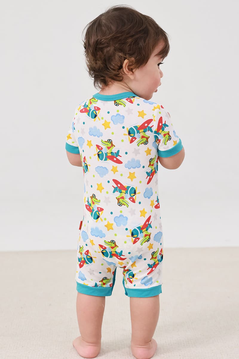 Customized Bulk Bamboo Baby Button-Up Romper-2416520438