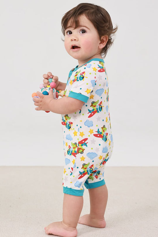 Customized Bulk Bamboo Baby Button-Up Romper-2416520438