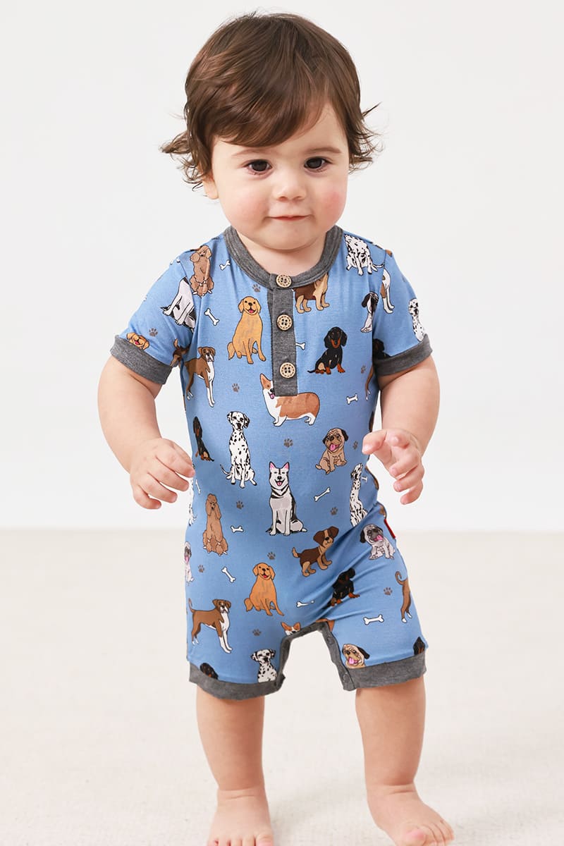 Customized Bulk Bamboo Baby Button-Up Romper
