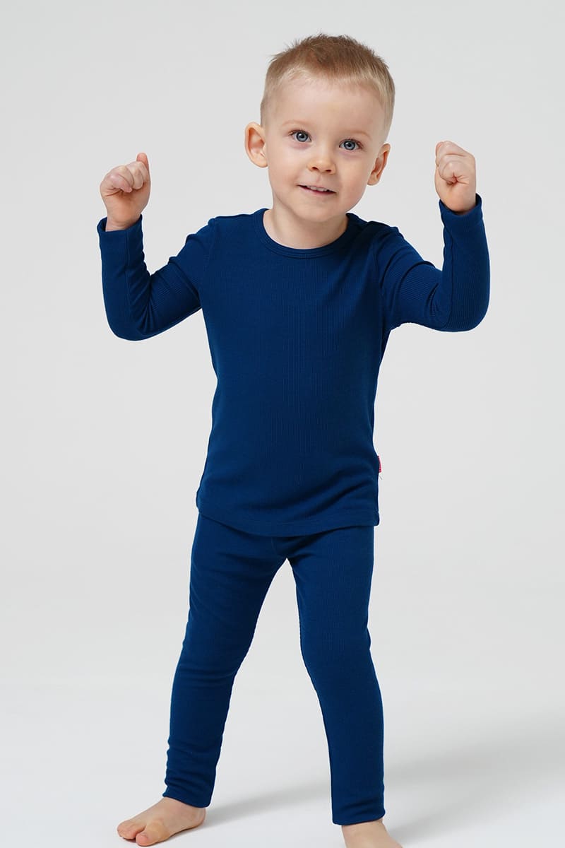 Customized Bulk Bamboo Ribbed Kids Pajama Set Factory